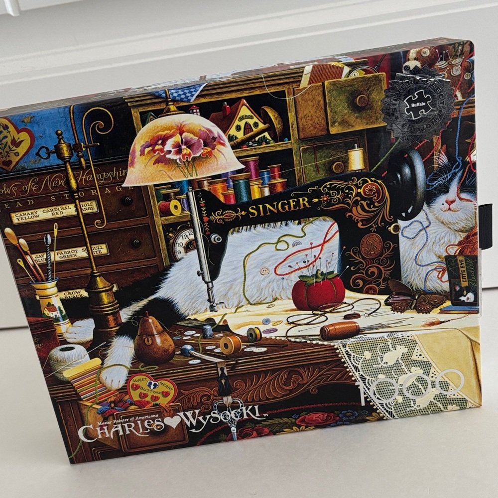 Buffalo Games Charles Wysocki Cat Maggie Mess Maker Jigsaw Puzzle 1000‎ Pieces